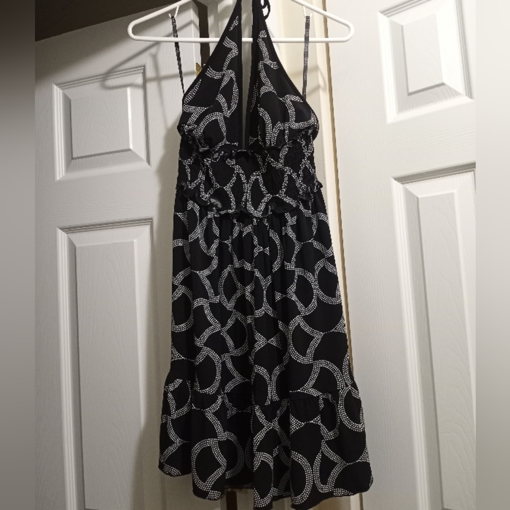 Xoxo Black and White Halter Dress